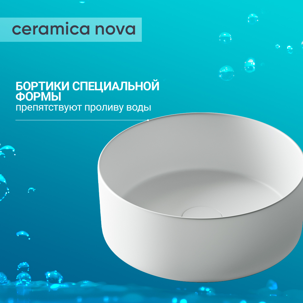 Раковина накладная Ceramica Nova Element CN6032MW белая матовая