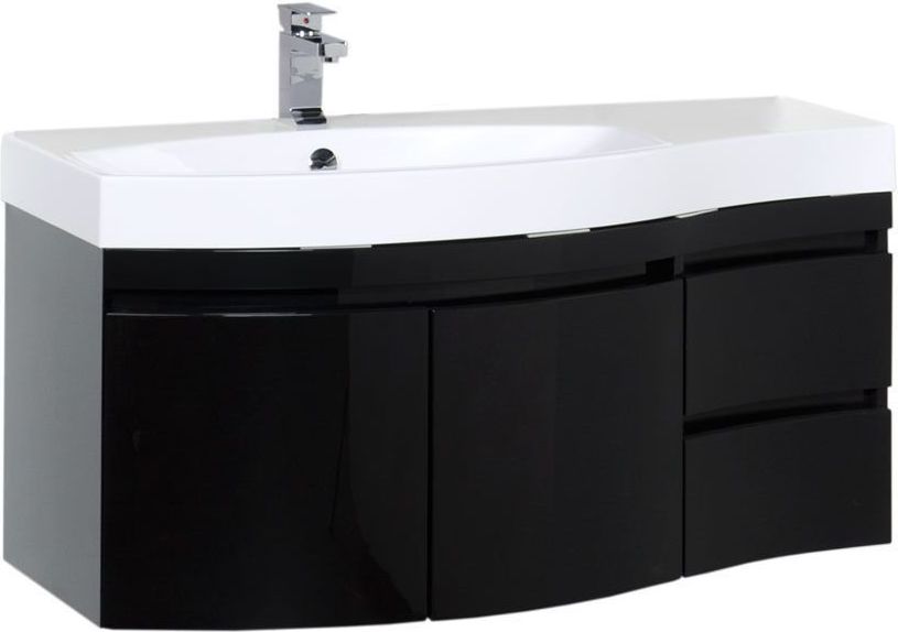 Тумба с раковиной Aquanet Опера 115 L 212994 черная