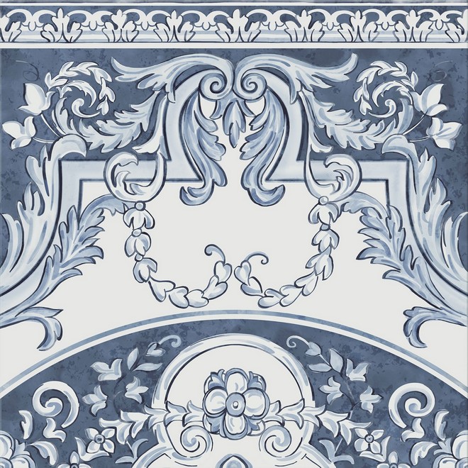 Декор Алмаш продолжение угла cиний 30x30x0,8, 1, шт