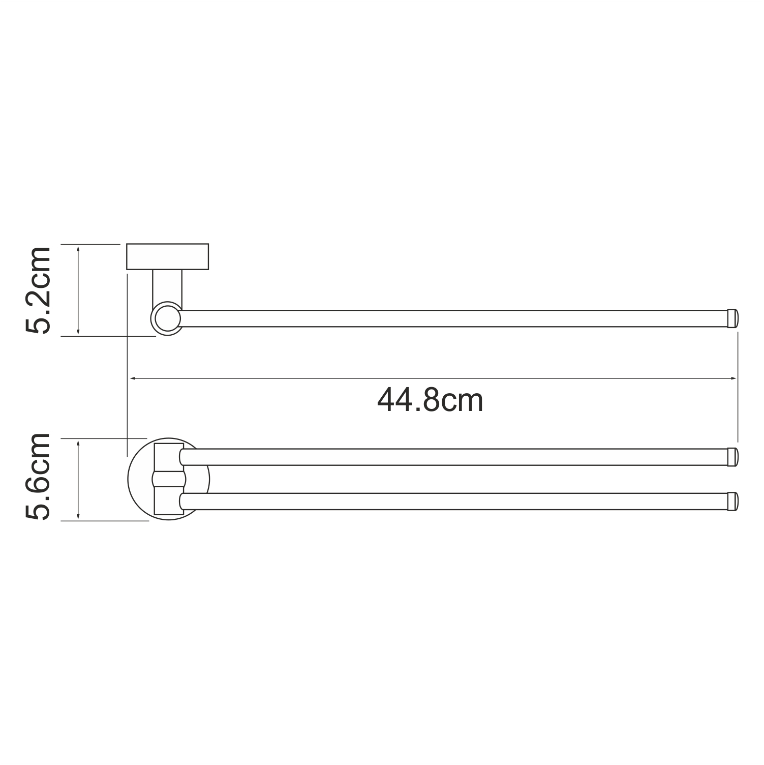 Полотенцедержатель Wasserkraft Isen K-4031 хром