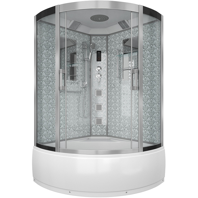 Душевая кабина Niagara Luxe 120x120см NGL-7744W профиль серебро