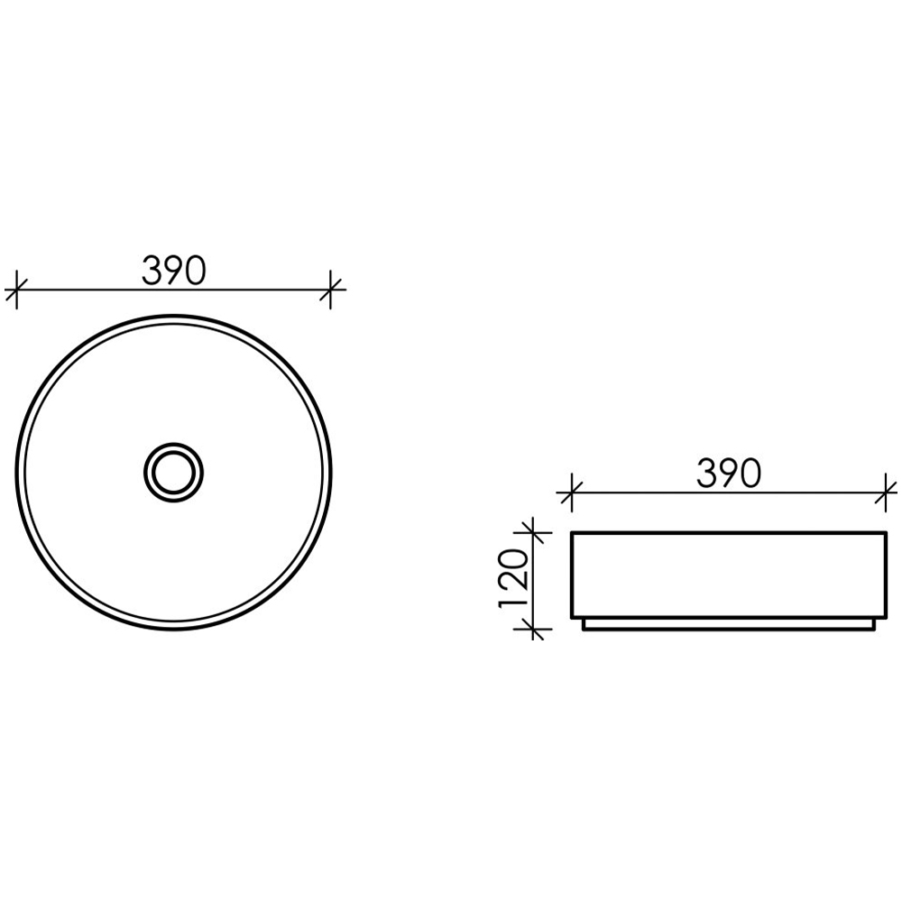 Раковина накладная Ceramica Nova Element CN6022 белая глянцевая