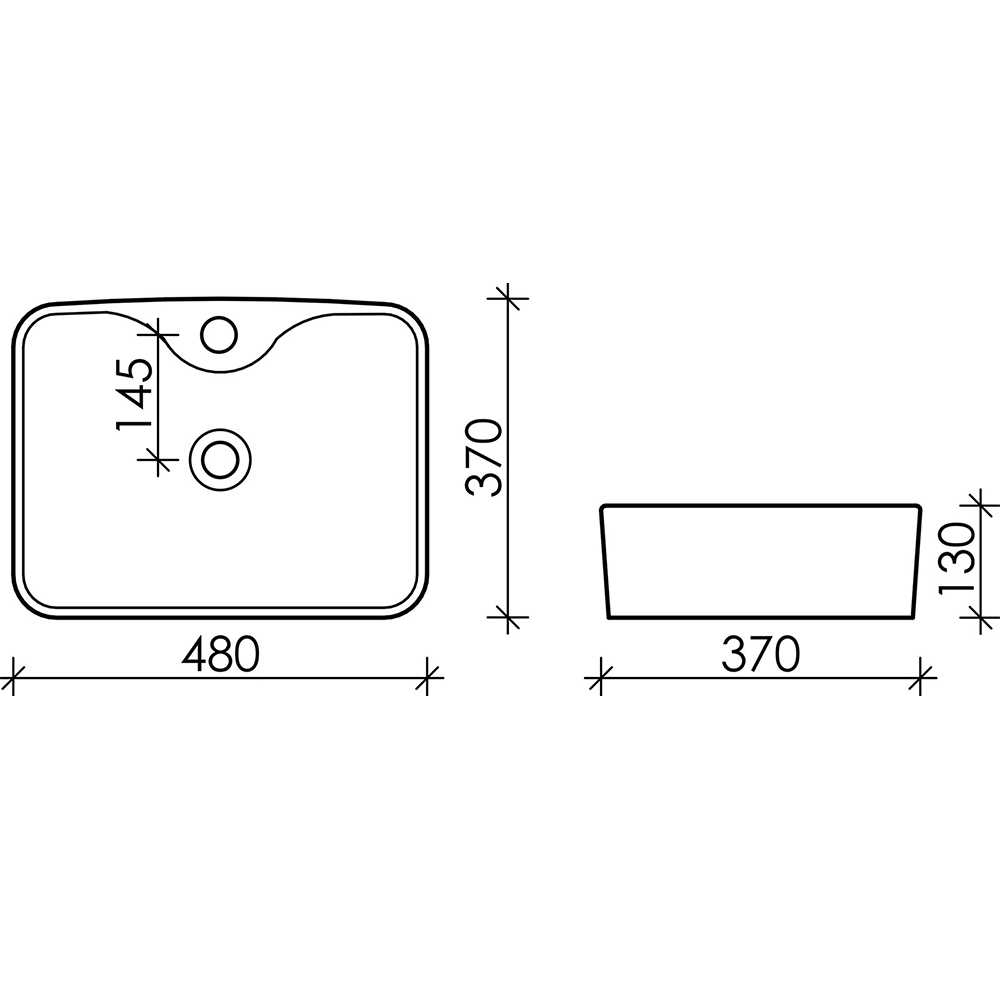 Раковина накладная Ceramica Nova Element CN6033 белая глянцевая