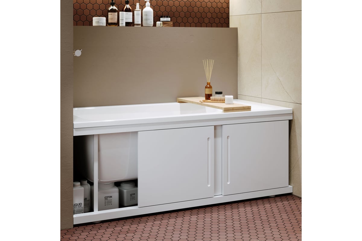 Экран под ванну Alavann Alt 150 ALV0713001 раздвижной МДФ белый