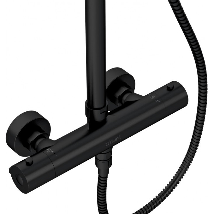 Душевая стойка Cersanit Brasko Black A63112 черная матовая