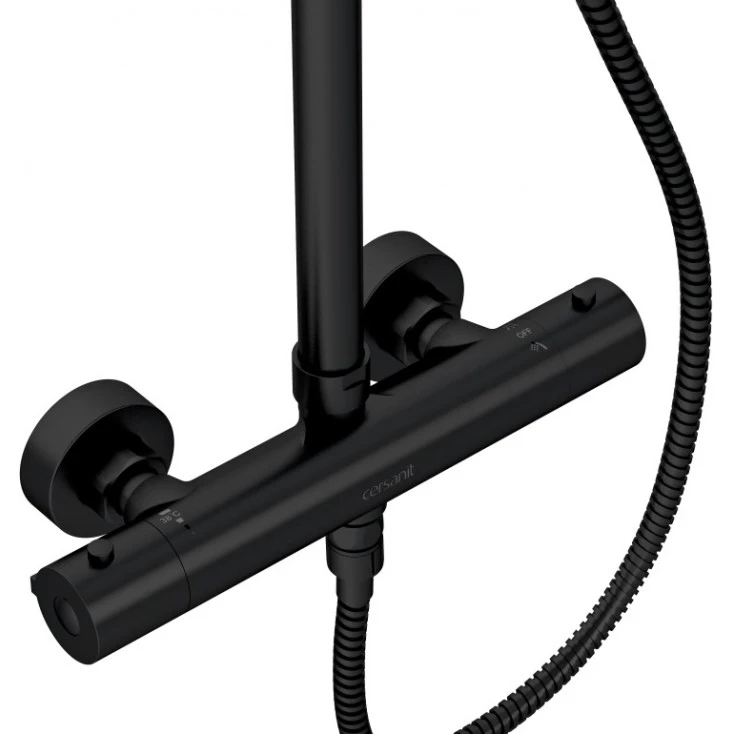 Душевая стойка Cersanit Brasko Black A63112 черная матовая