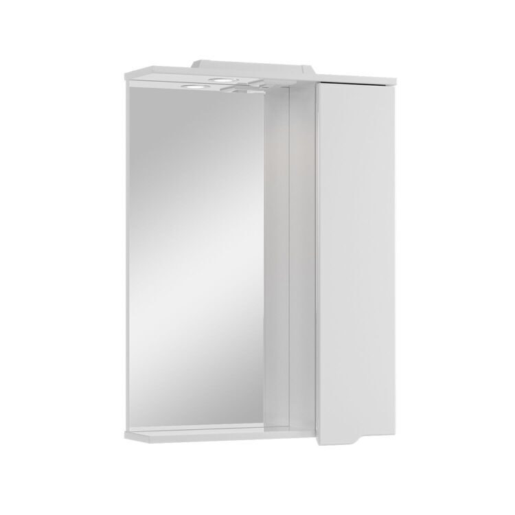 Зеркальный шкаф подвесной SanStar Bianca 60 для ванной комнаты белый