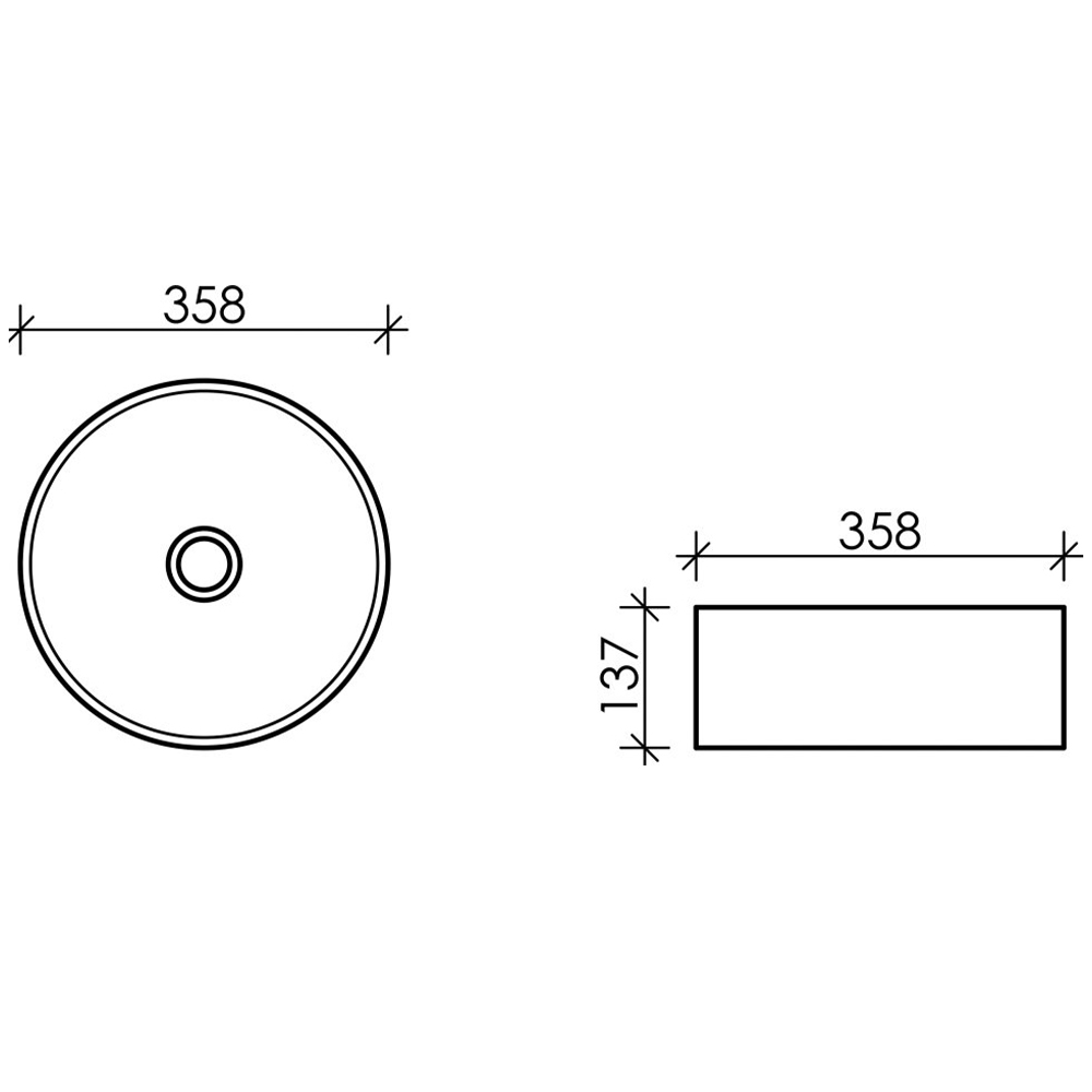 Раковина накладная Ceramica Nova Element CN6032MW белая матовая