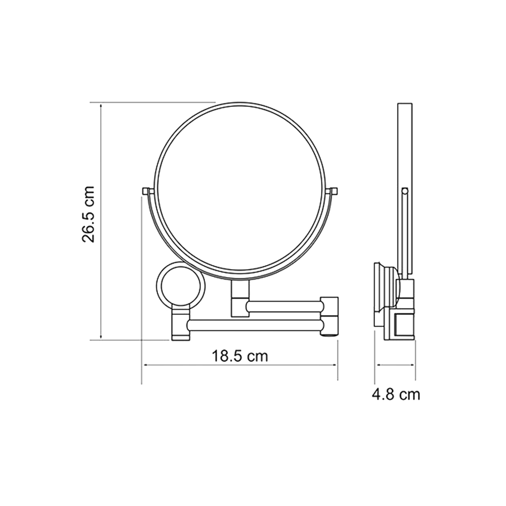 Косметическое зеркало Wasserkraft K-1000 хром