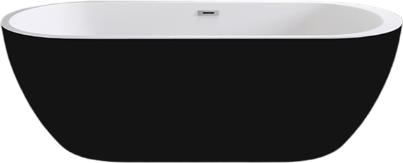 Акриловая ванна Black & White Swan SB105 Black 170x80см 105SBBL черная глянцевая