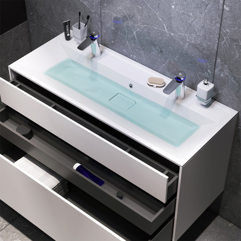 Тумба с раковиной AM.PM Inspire 2.0 120 белый матовый