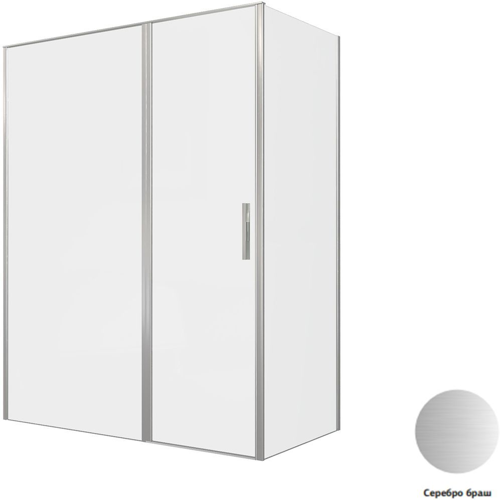 Душевой уголок Allen Brau Priority 160x80см 3.31038.BA+3.31041.BA профиль серебро, стекло прозрачное