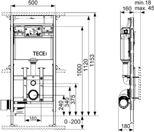 Система инсталляции для унитазов TECE TECElux 9600200