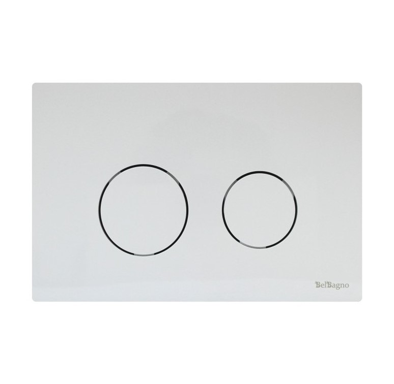 Кнопка смыва BelBagno Twin BB-P57130 белая глянцевая