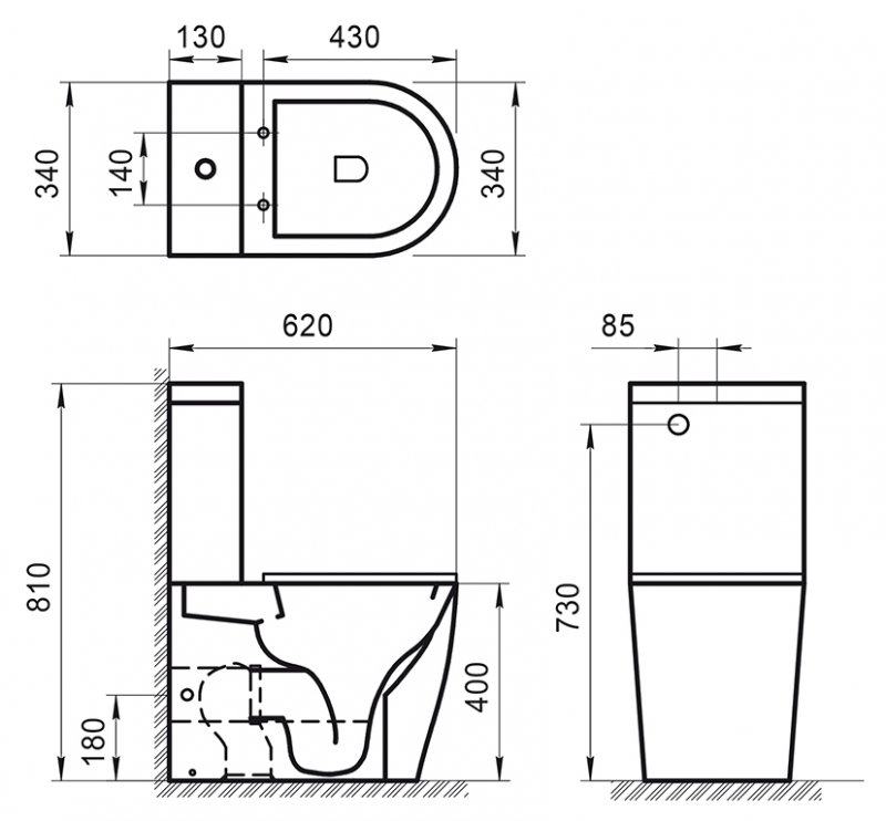 Чаша для унитаза напольного BelBagno Sfera-TR BB2128CPR