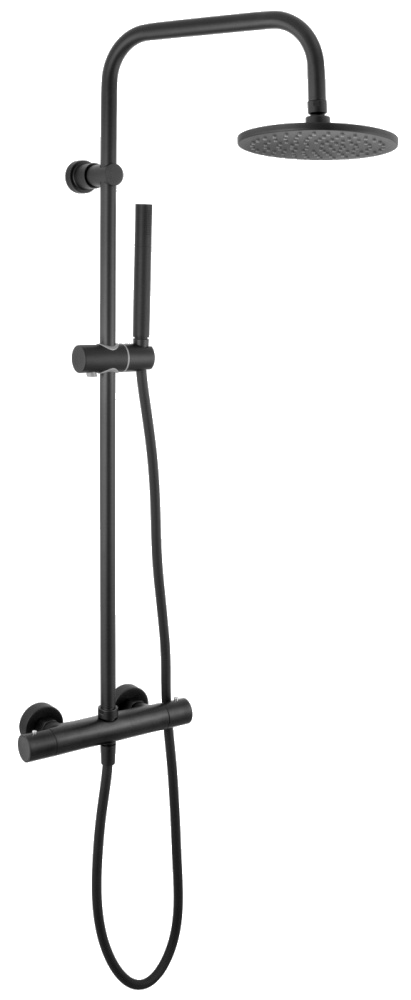 Душевая стойка Remer Elegance EQ32X8MPMD30NO черная матовая