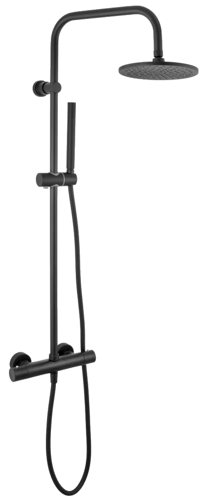 Душевая стойка Remer Elegance EQ32X8MPMD30NO черная матовая