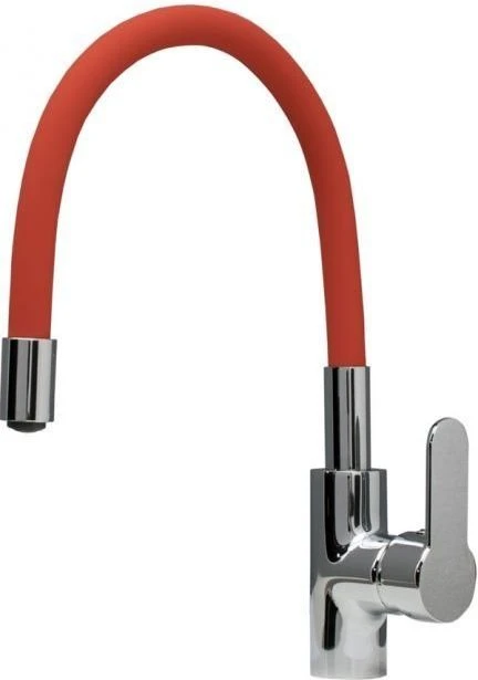 Смеситель для кухни Aquanet FF6239 красный / хром