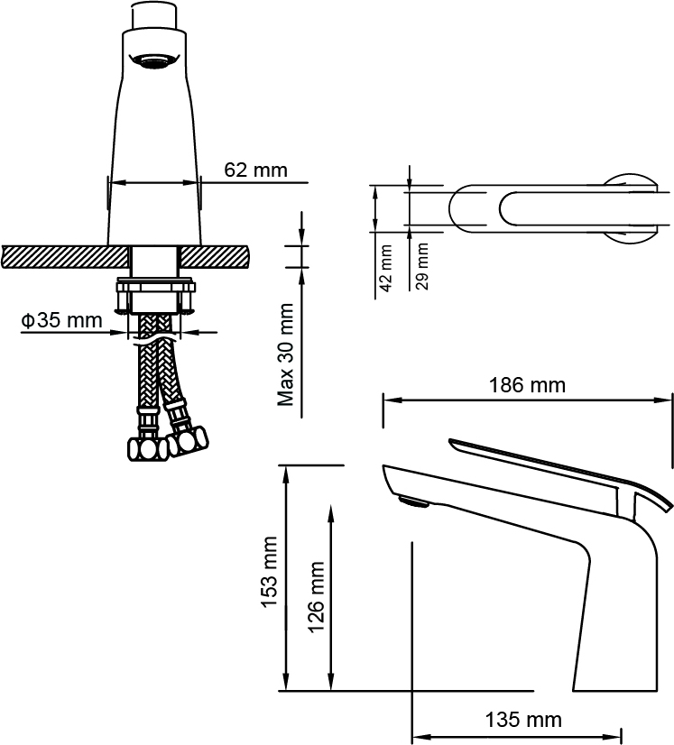 Смеситель Timo Olivia 3261/00-16F для раковины, хром-Белый