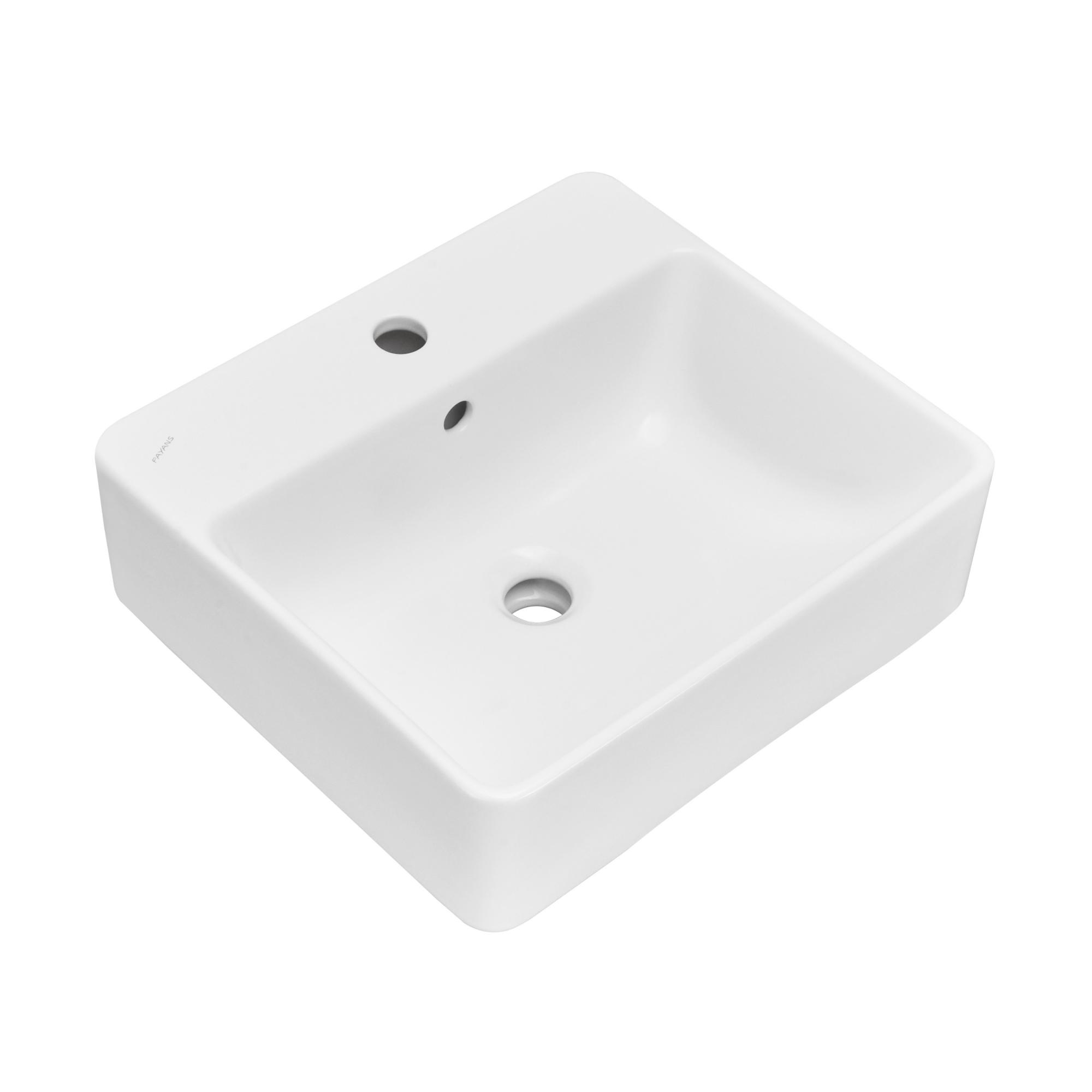 Раковина накладная AQUATON Geometry WQ8A37000000004 45х40 см, белая глянцевая