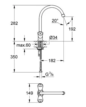 Смеситель для кухни Grohe Costa L 31819001 хром