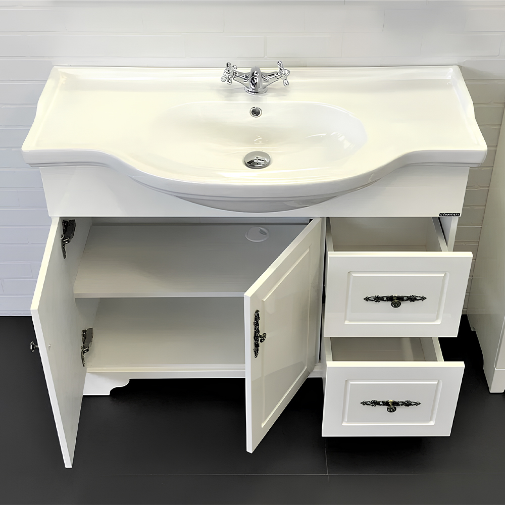 Тумба с раковиной Comforty Севилья 100 00003132627CF слоновая кость