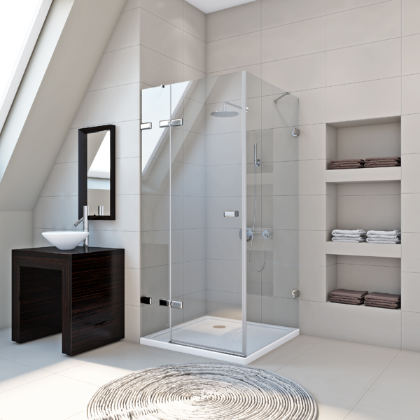 Душевой уголок GuteWetter Trend Square 120x120см GK-863 профиль хром, стекло прозрачное
