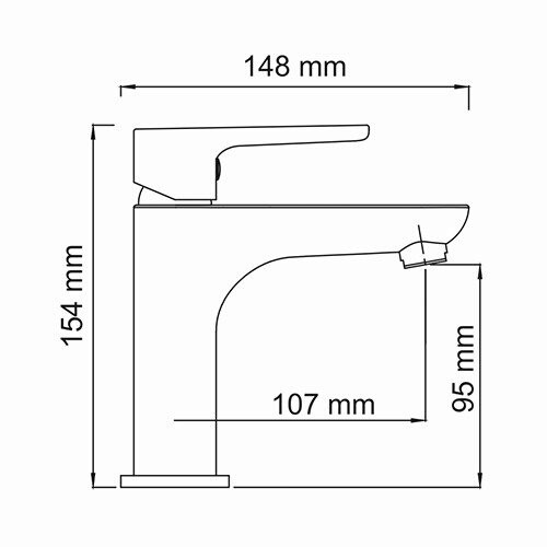 Смеситель для раковины Wasserkraft Leine 3504 хром