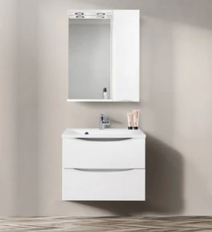 Зеркальный шкаф с подсветкой BelBagno MARINO-SPC-800/750-1A-BL-P-R белый