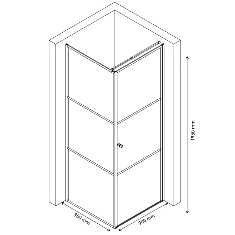 Душевой уголок Berges Dark 90x90см 061020R профиль черный, стекло прозрачное