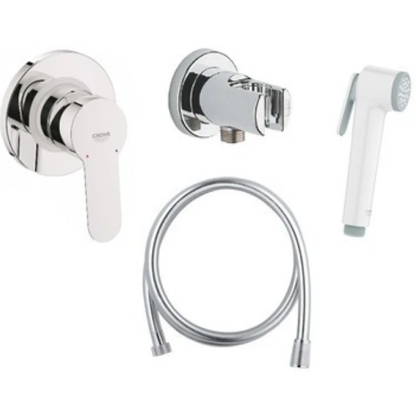 Гигиенический душ Grohe BauEdge 124897 со смесителем, хром