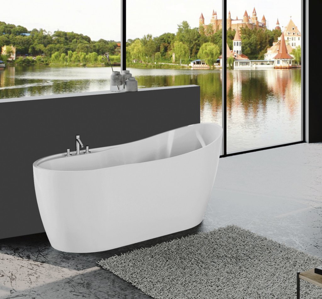 Акриловая ванна BelBagno 152,5x80x76 BB301 белая глянцевая