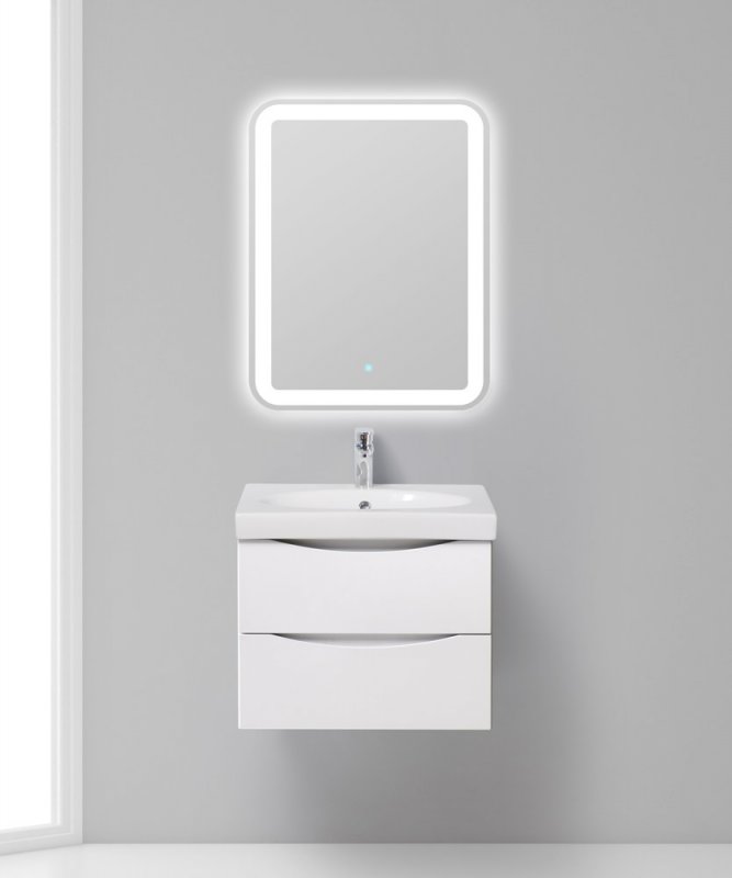 Раковина встраиваемая BelBagno Fly 60см BB600-LV-CER-N белая