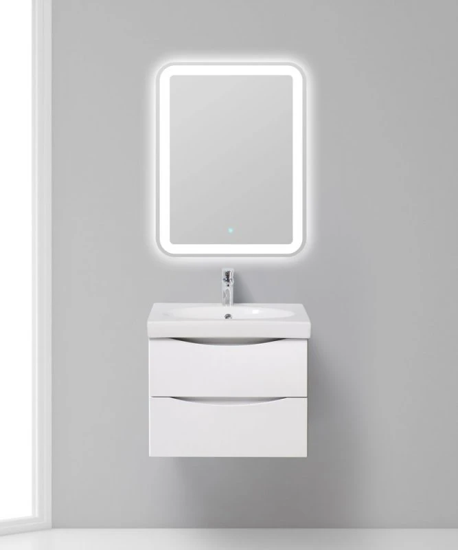 Раковина встраиваемая BelBagno Fly 60см BB600-LV-CER-N белая