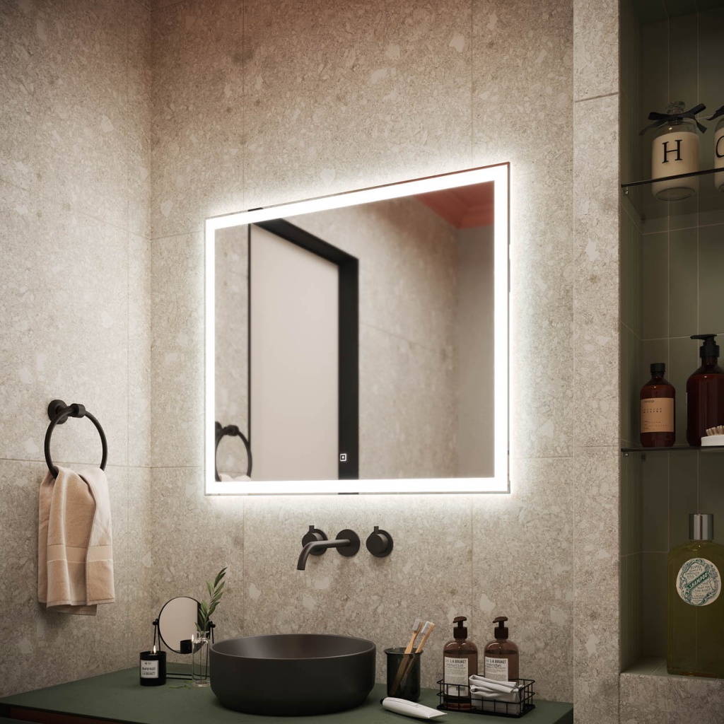Зеркало для ванной комнаты SANCOS City 800х700 c подсветкой CI800