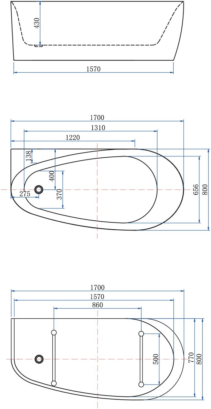 Акриловая ванна Allen Brau Priority 2 170x80 2.31002.20 белый глянец