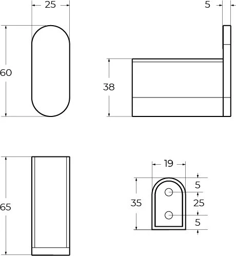 Крючок Cezares Stylus STYLUS-HK-IN сатин