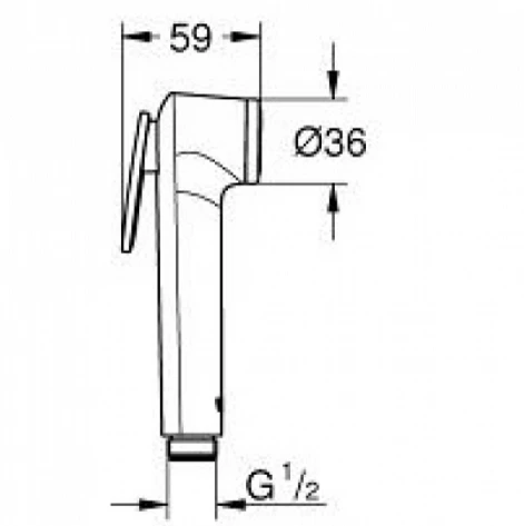 Гигиенический душ Grohe BauLoop 124896 со смесителем, хром