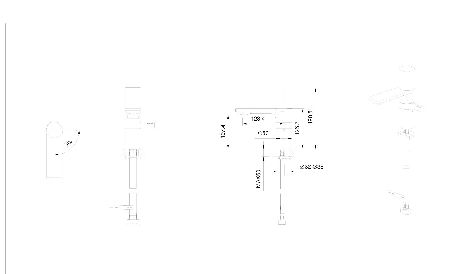 Смеситель для кухни Bravat Affability F7172217CP-3 хром