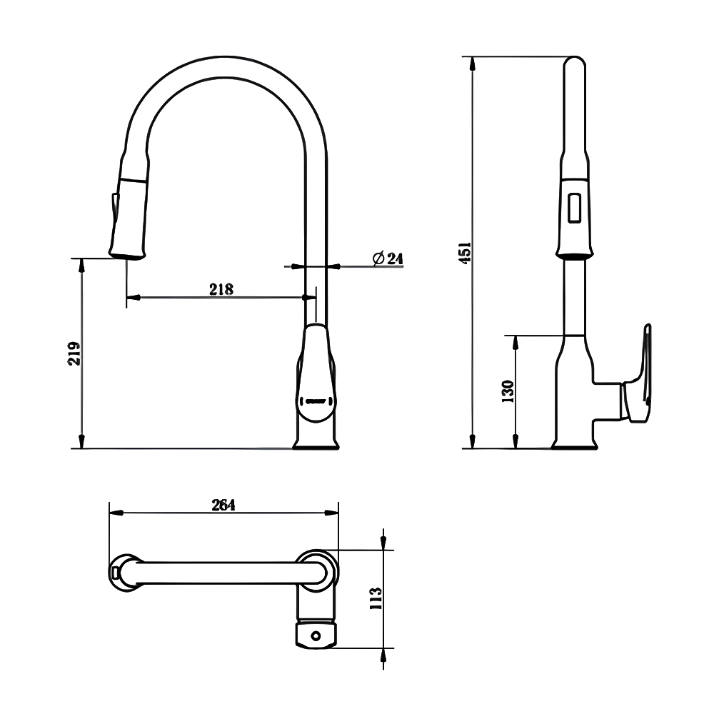 Смеситель для кухни Bravat ARDEN F7362395CP-ENG хром