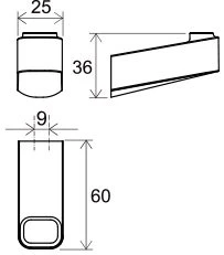 Крючок Ravak 10° TD 110.20 X07P555 черный матовый