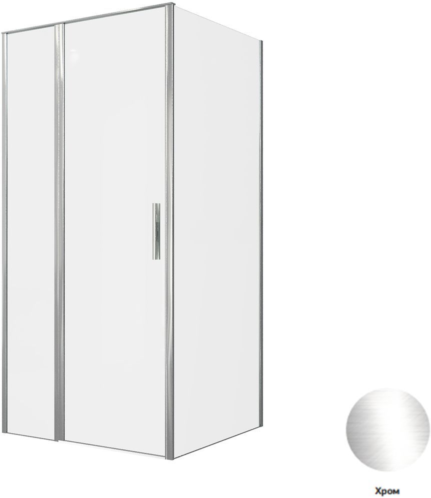 Душевой уголок Allen Brau Priority 100x90 3.31028.00+3.31043.00 профиль хром, стекло прозрачное