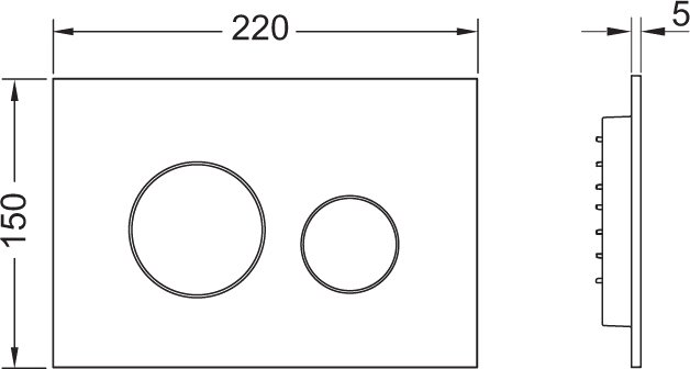 Кнопка смыва TECE Loop 9240925 черная матовая