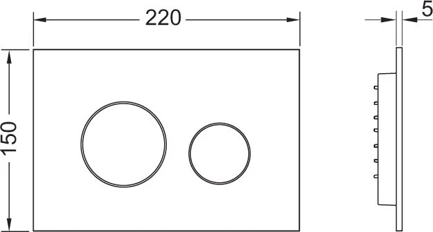 Кнопка смыва TECE Loop 9240925 черная матовая