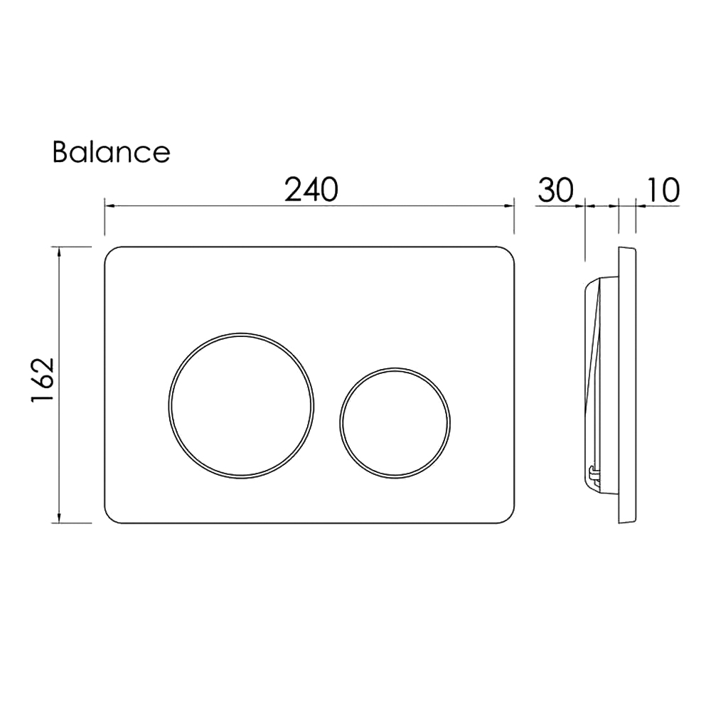 Кнопка смыва Ceramica Nova Balance Circle CN12-001CH хром глянец