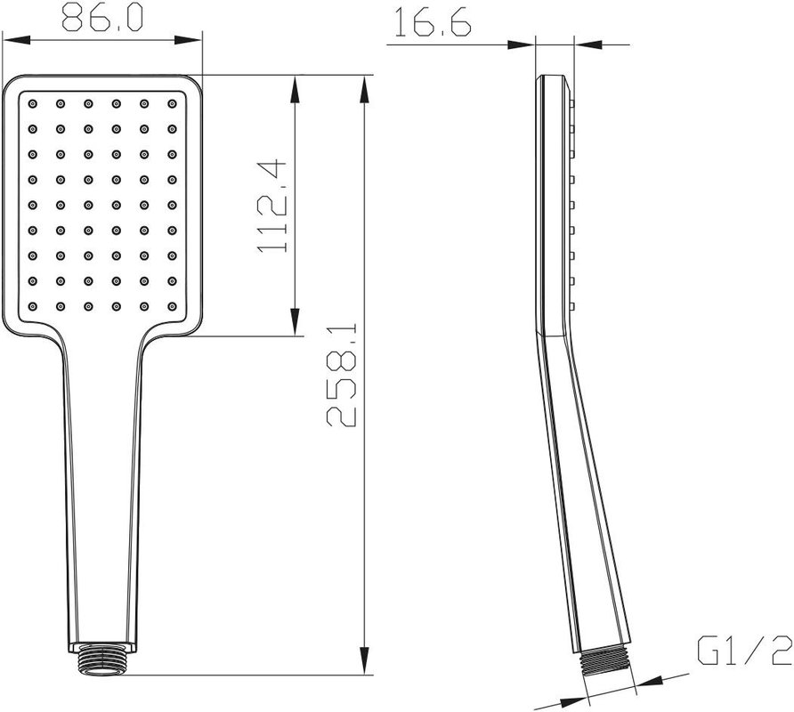 Душевая лейка Lemark LM8124C пластик, хром