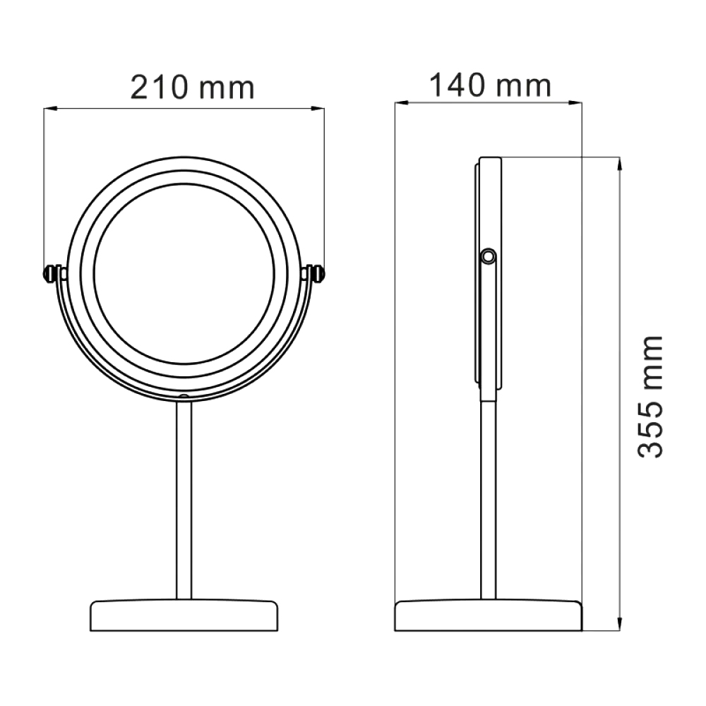 Косметическое зеркало Wasserkraft K-1003 хром