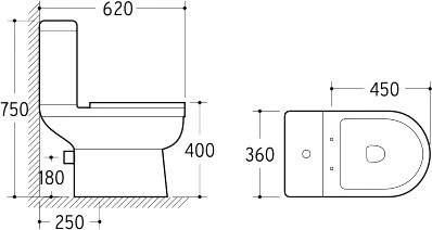 Унитаз-компакт Niagara Brava NG-9902 белый