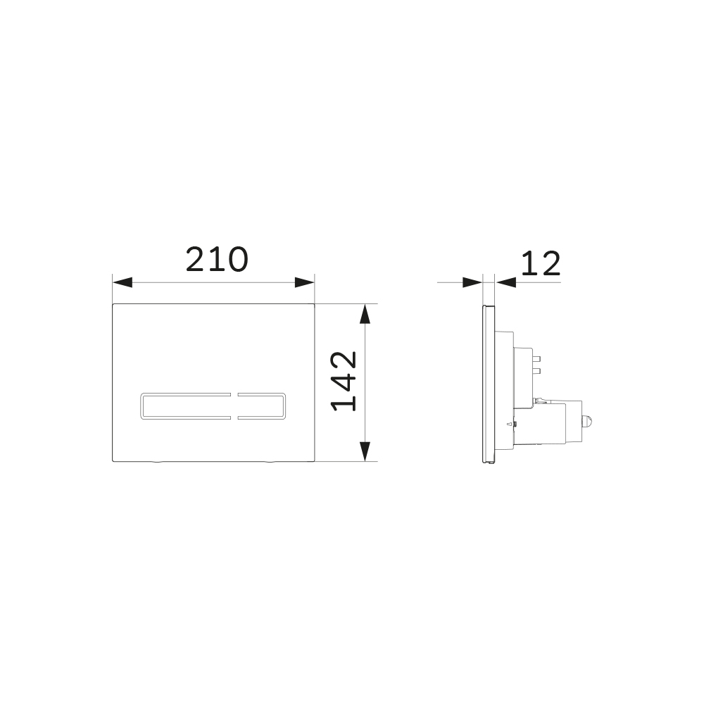 Кнопка смыва AM.PM Touch Pro I0450A38 черная глянцевая