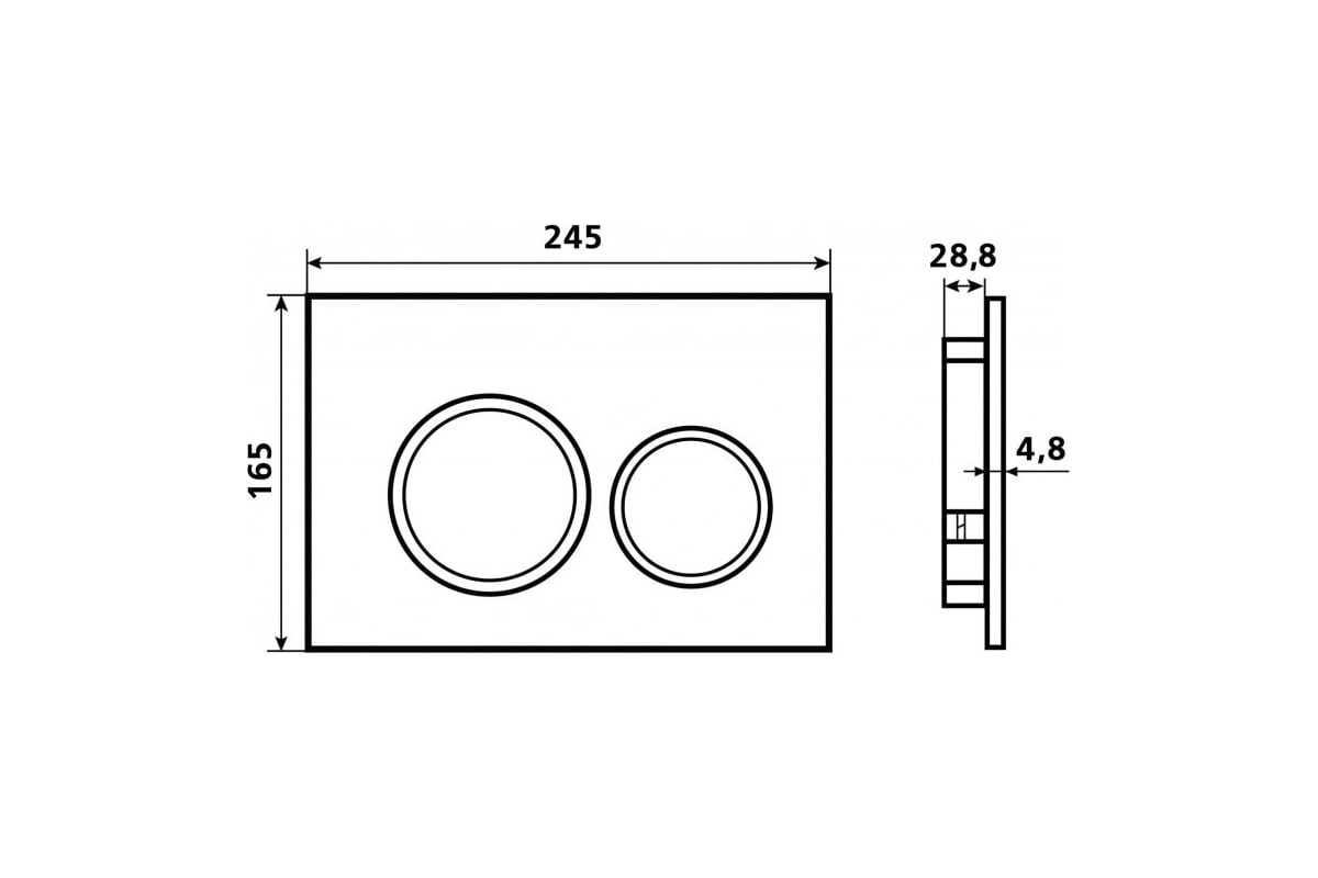 Кнопка смыва Esbano SLIM-37MB ESINSLM37MB черный матовый